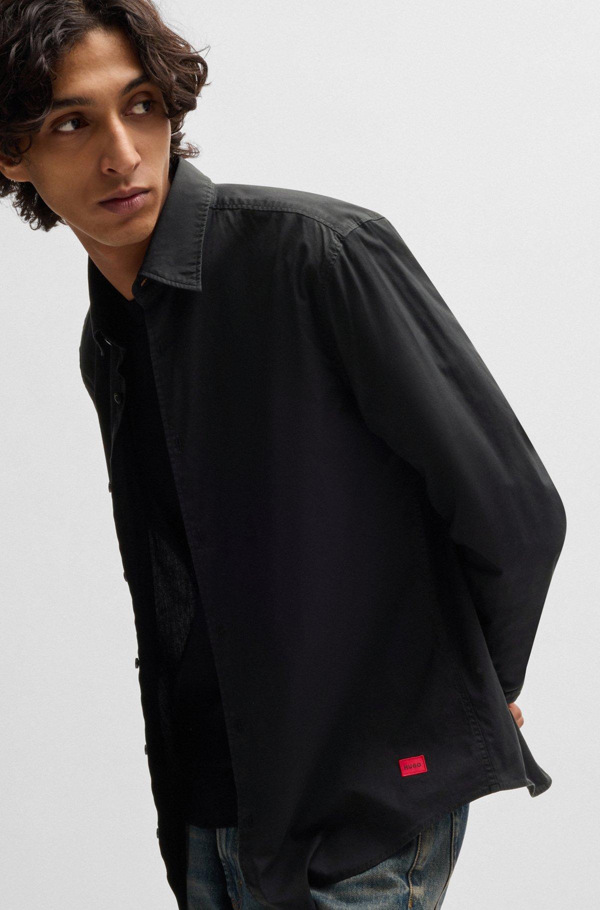 Slim-fit shirt in stretch-cotton canvas Product Image