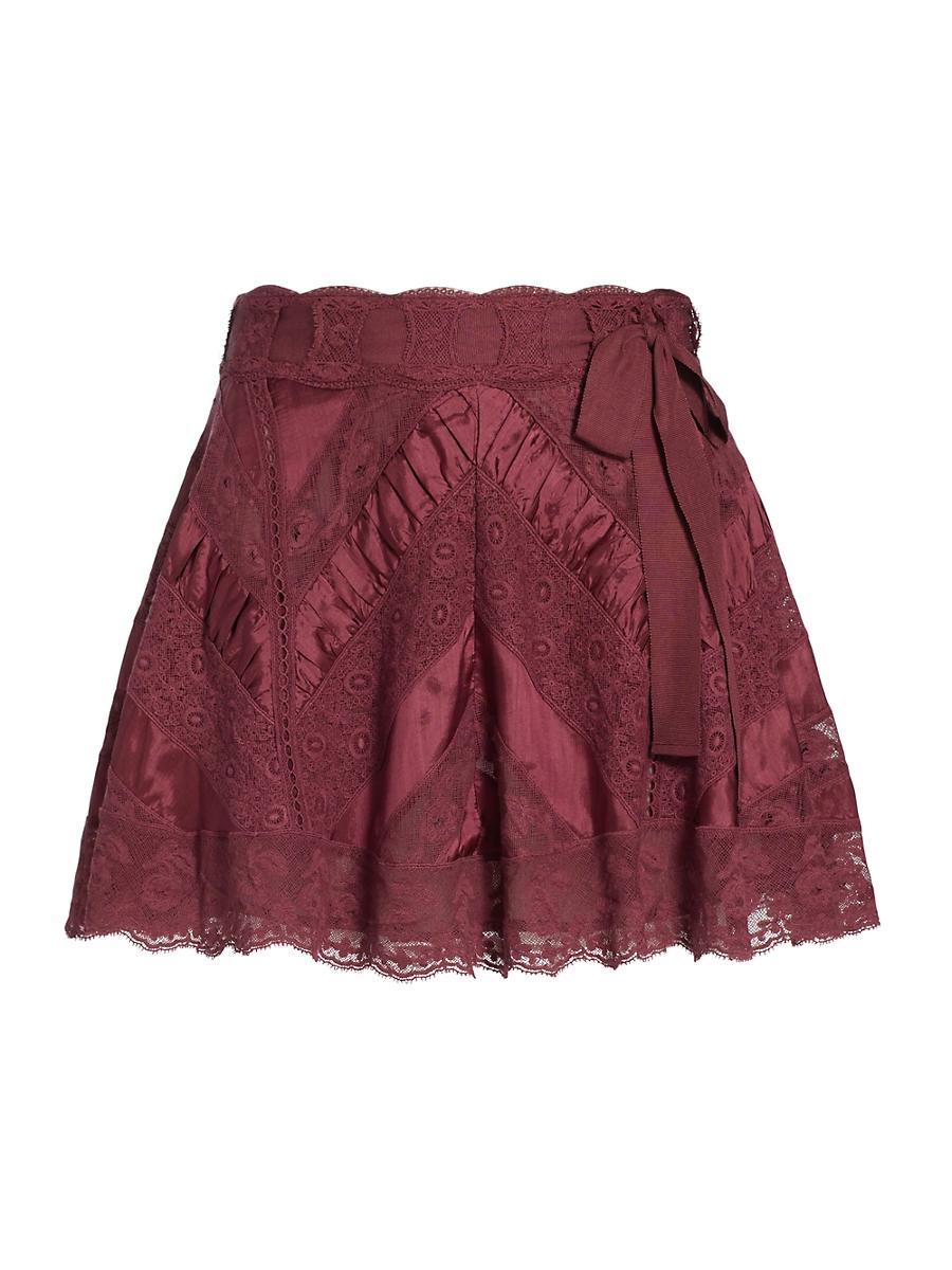 Womens Shayda Rochelle Lace Miniskirt Product Image