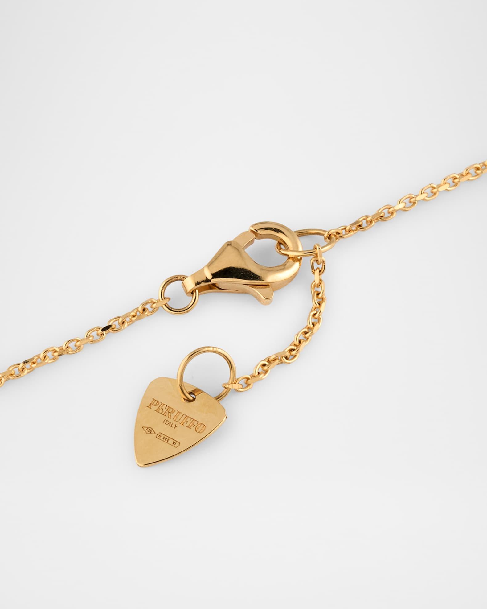 18K Yellow Gold Slide Pendant Necklace with Diamonds Product Image