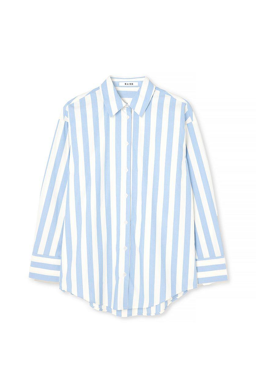 Oversized Long Sleeve Cotton Shirt Product Image