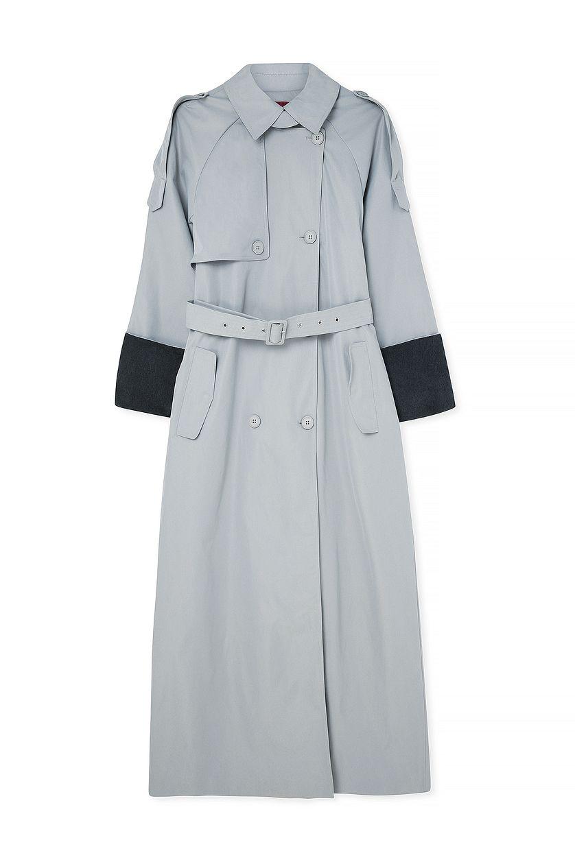 Oversized Corduroy Detail Trenchcoat Product Image