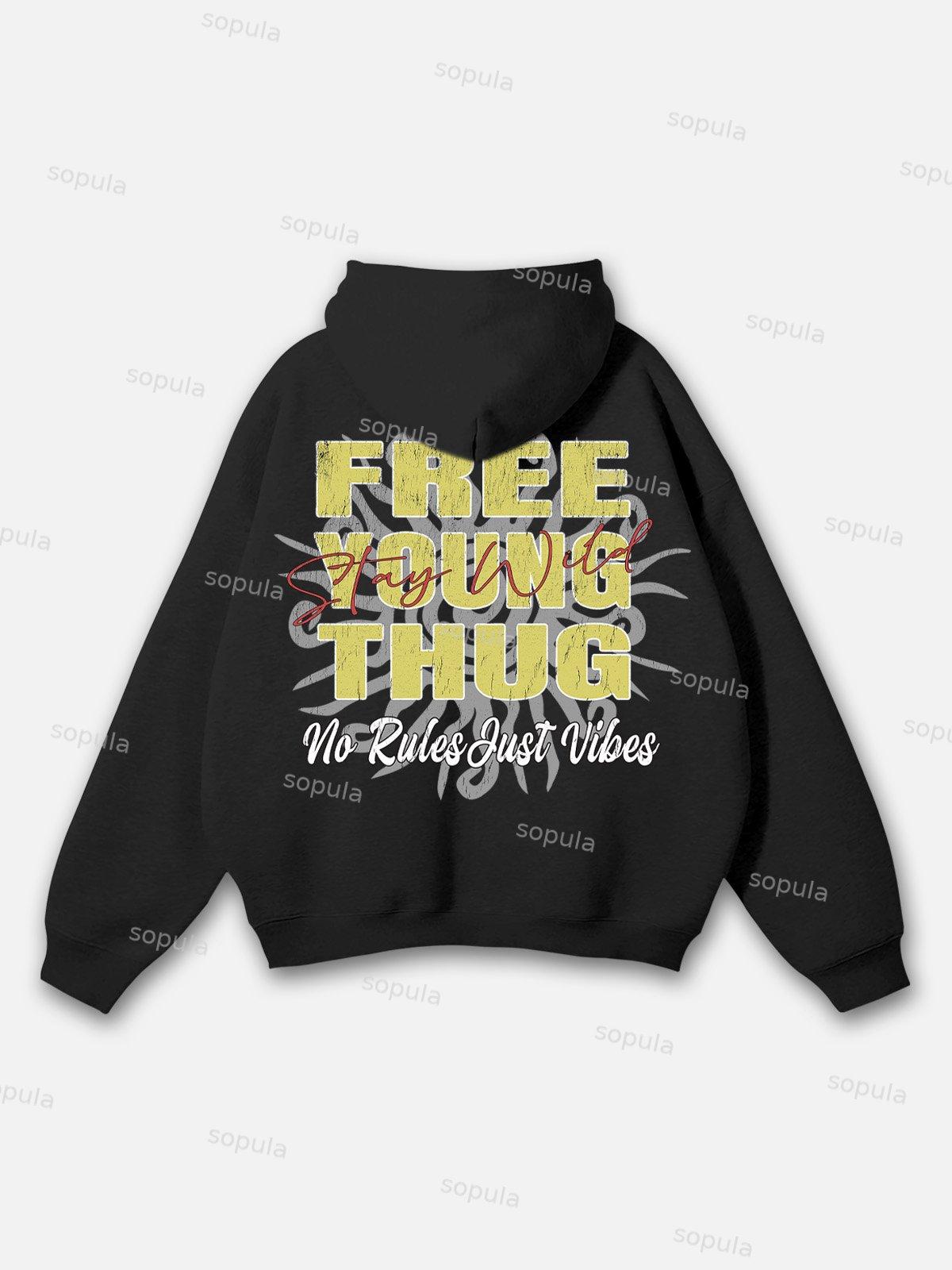 Sopula Fearless Street Retro Graphic Hoodie Product Image