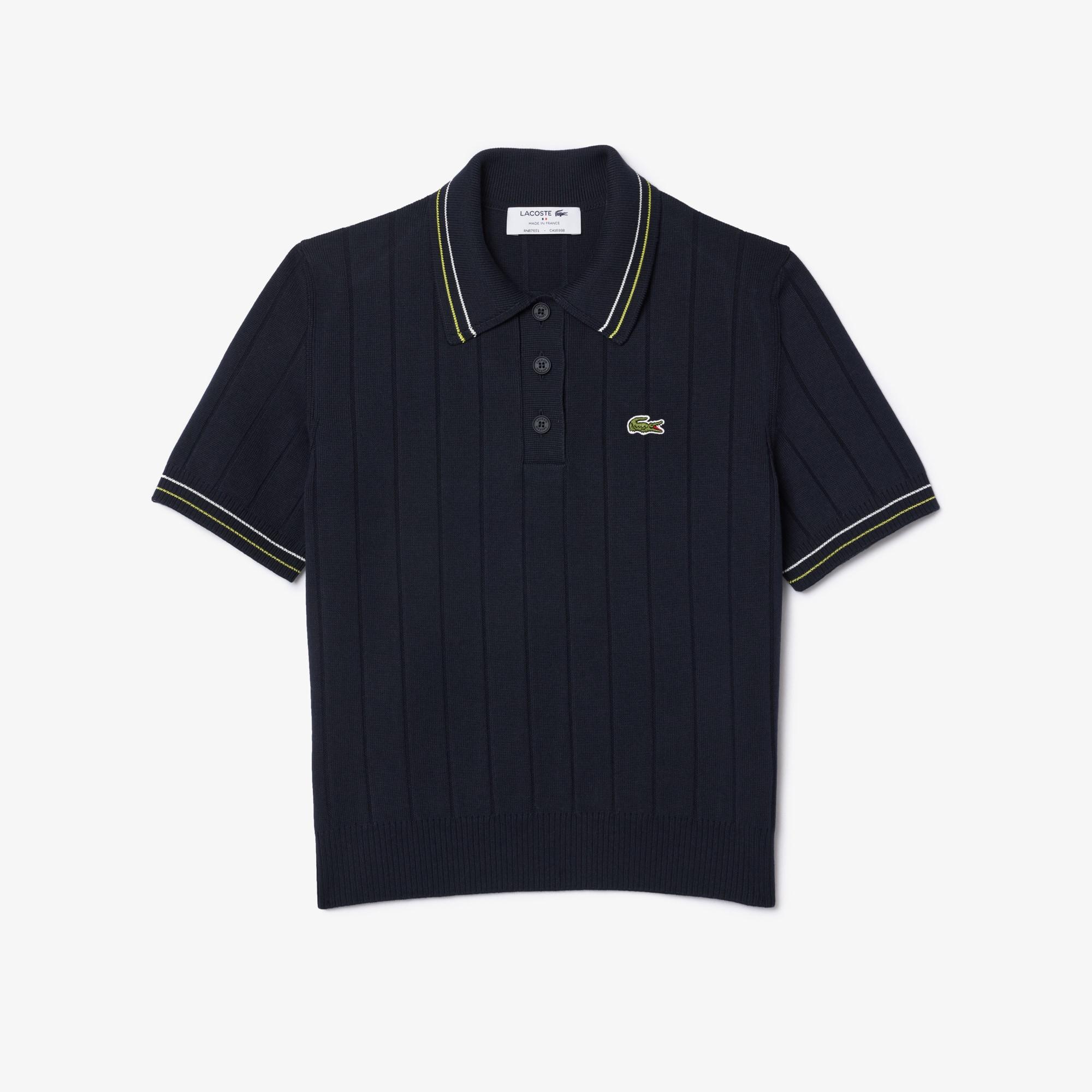 Women's Made In France Ribbed Cotton Polo Product Image