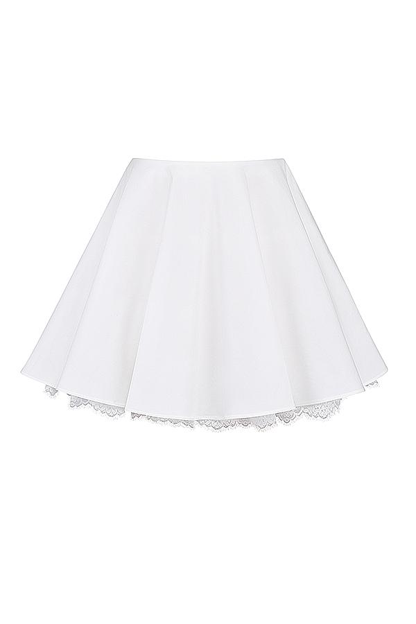 Nahla  white bow mini skirt Product Image