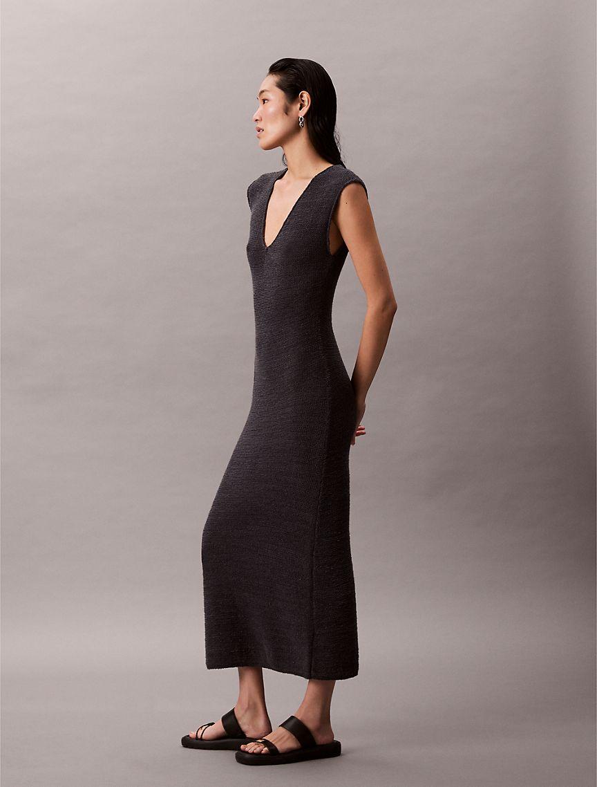 Knit Sleeveless Midi Dress Product Image