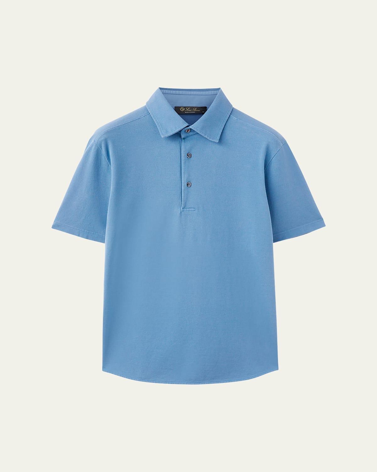 Men's Cotton Pique Polo Shirt Product Image