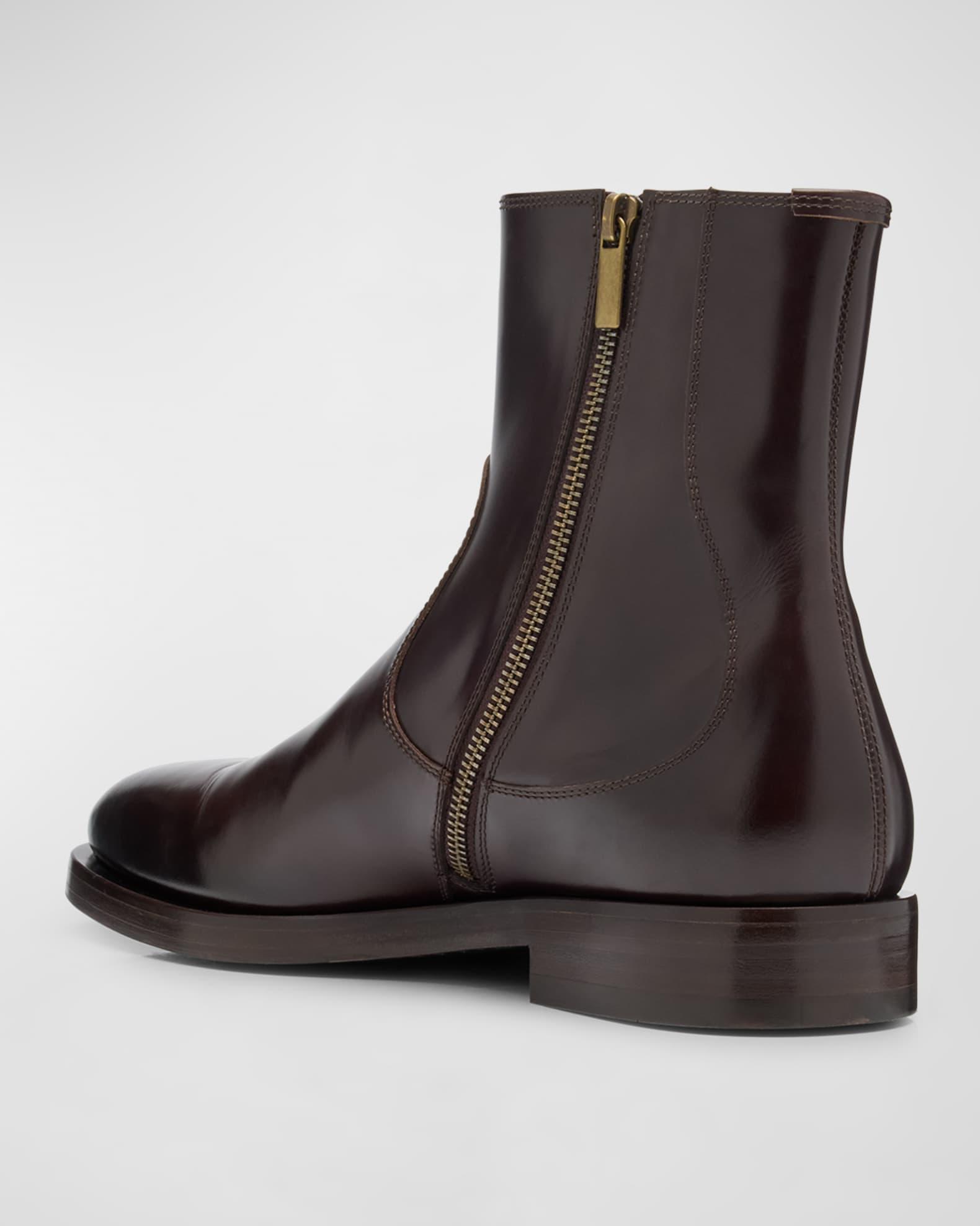 Men's Polished Calfskin Dress Boots Product Image