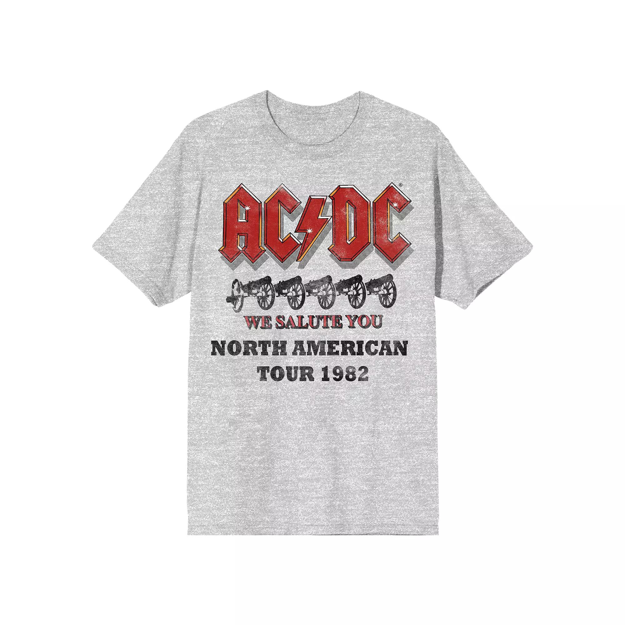 Men's AC/DC We Salute You Tee, Size: Large, Grey Product Image