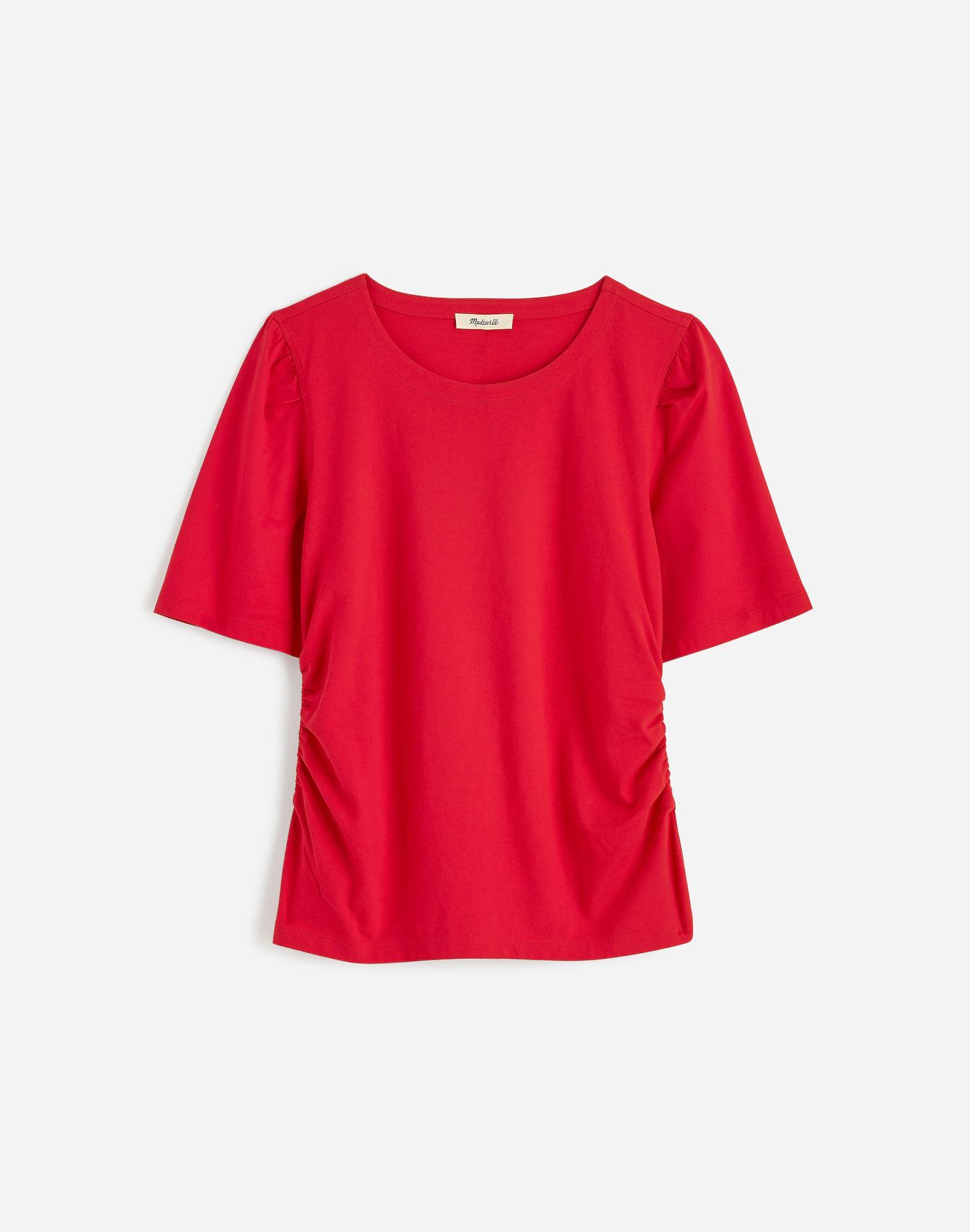 Side-Cinch Puff-Sleeve Tee Product Image