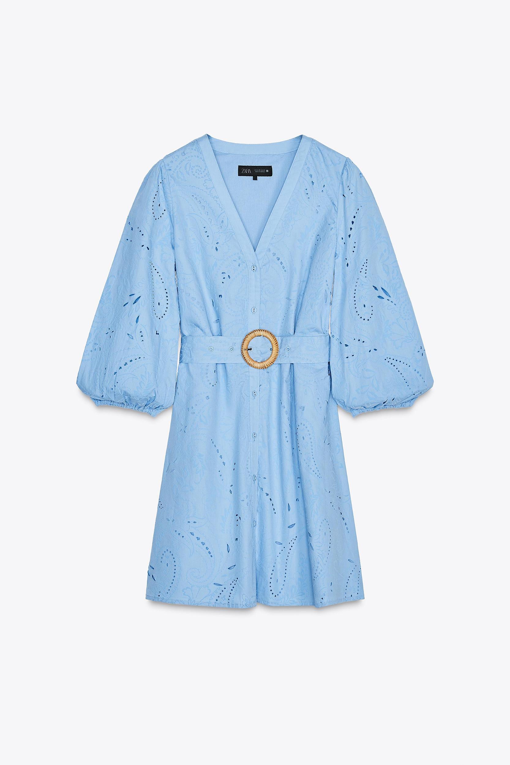 SHORT RUBBER EMBROIDERED DRESS Product Image