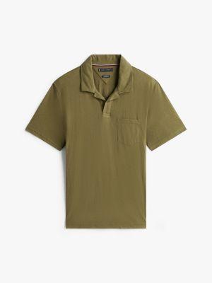 Regular Fit Linen-Blend Pocket Polo Product Image