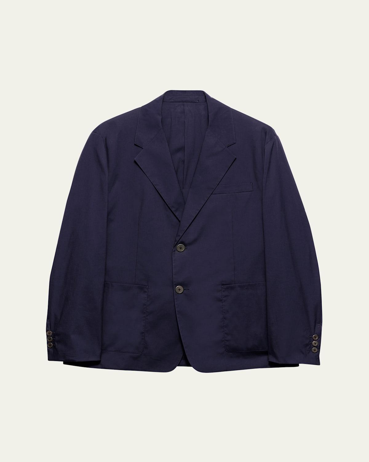 Mens Solid Stretch Poplin Blazer Product Image