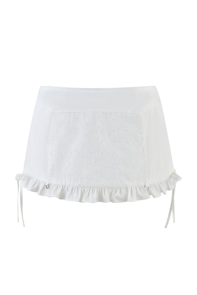 WREN MINI SKIRT - WHITE Product Image