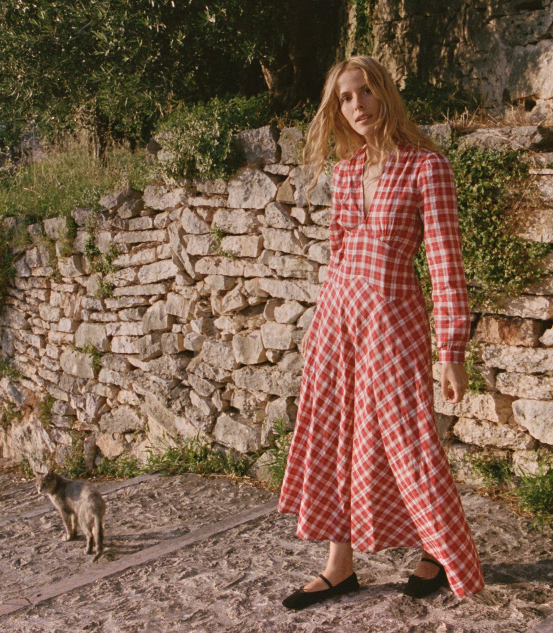 CHARLESTON DRESS -- ALSACE PLAID Product Image