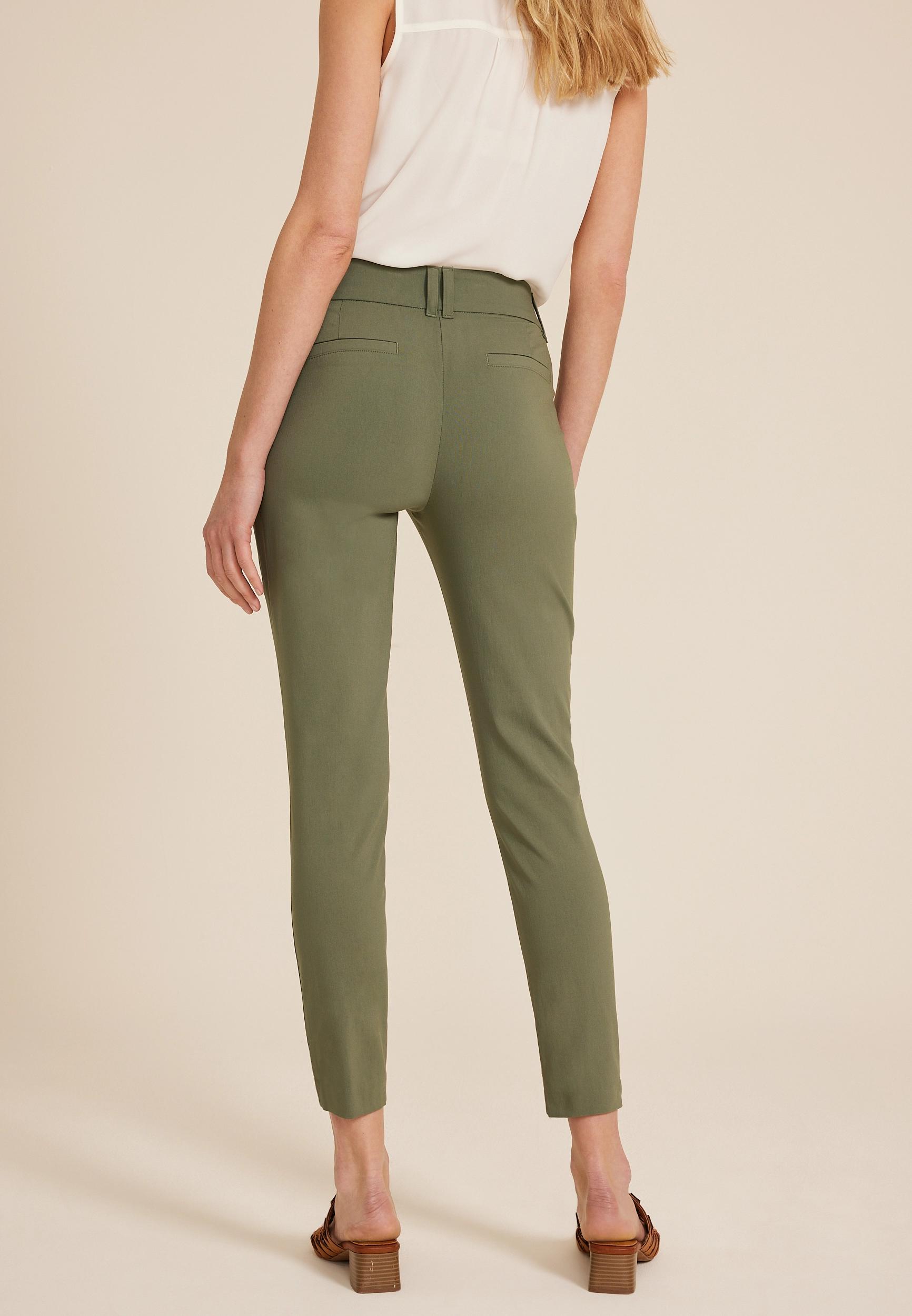 Bengaline Mid Rise Constructed Waist Skinny Pant Product Image