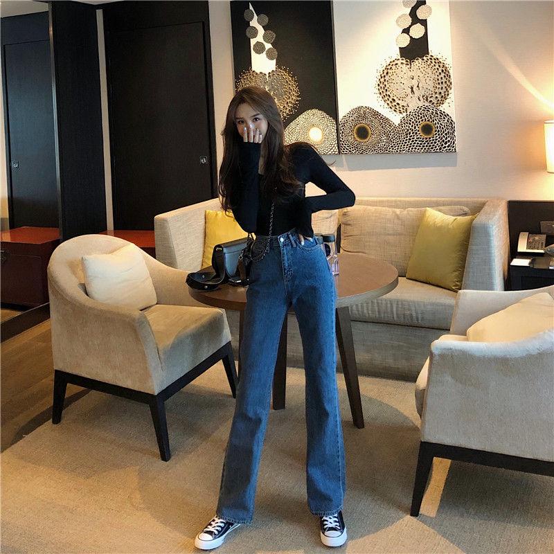 High-Waist Wide-Leg Jeans Product Image
