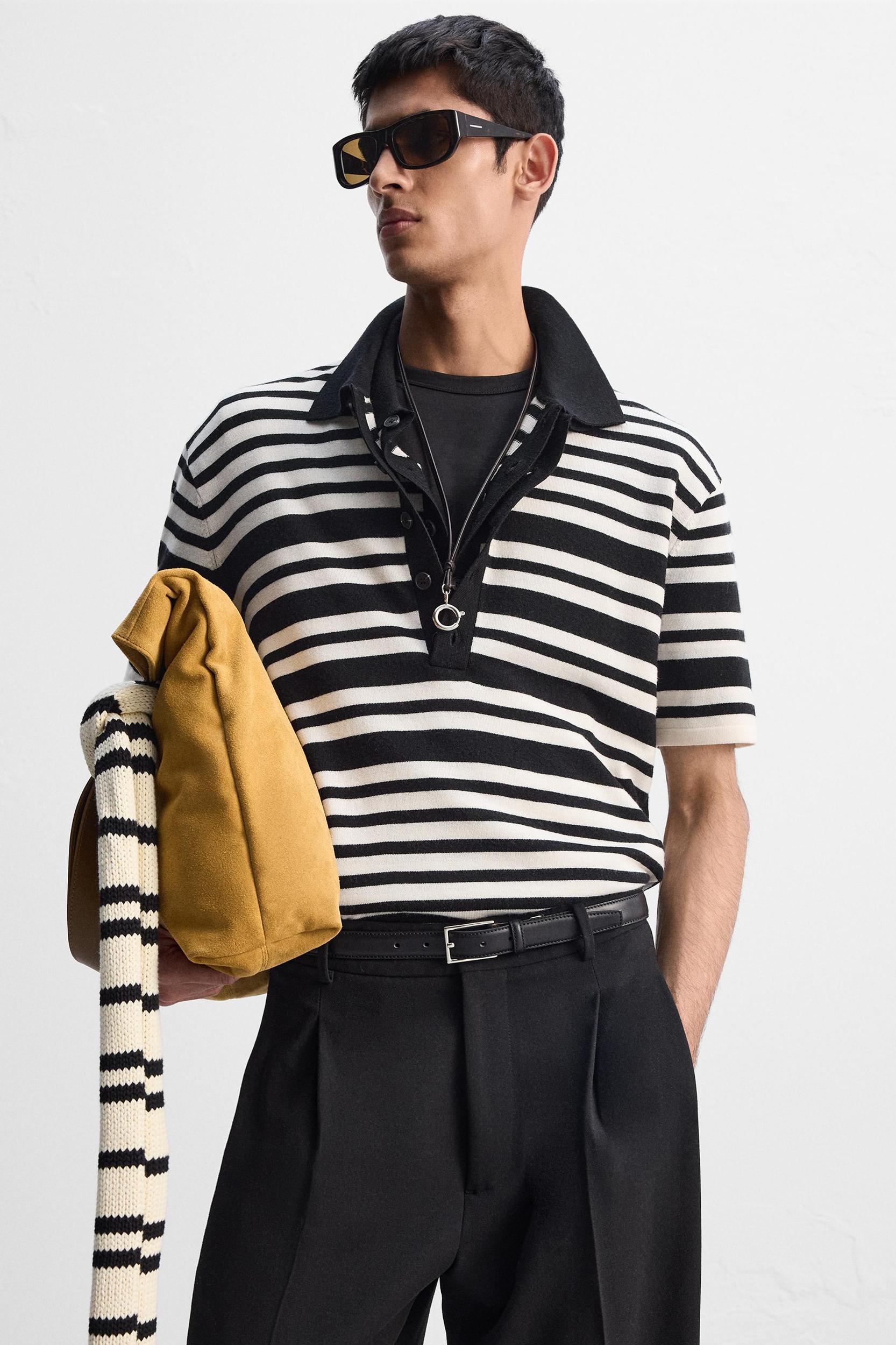 LIMITED EDITION STRIPED KNIT POLO Product Image