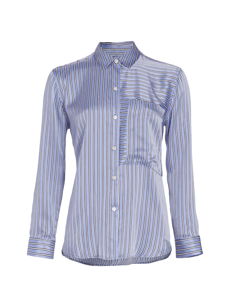 Womens Spencer Silk Striped Shirt Product Image