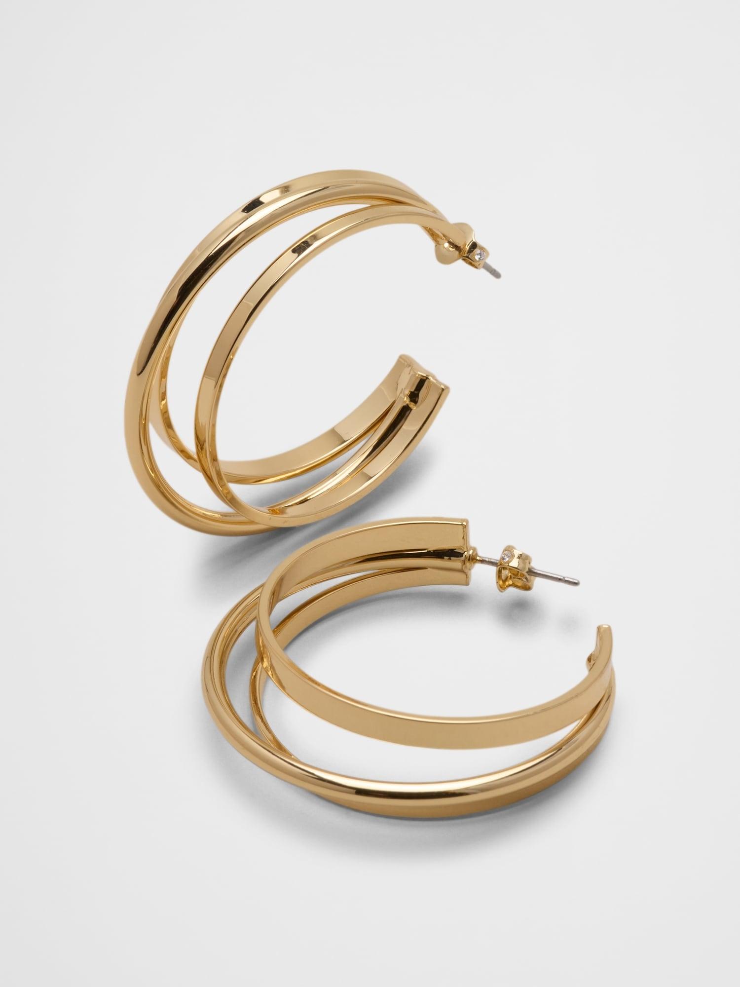 Dimensional Hoop Earrings Product Image