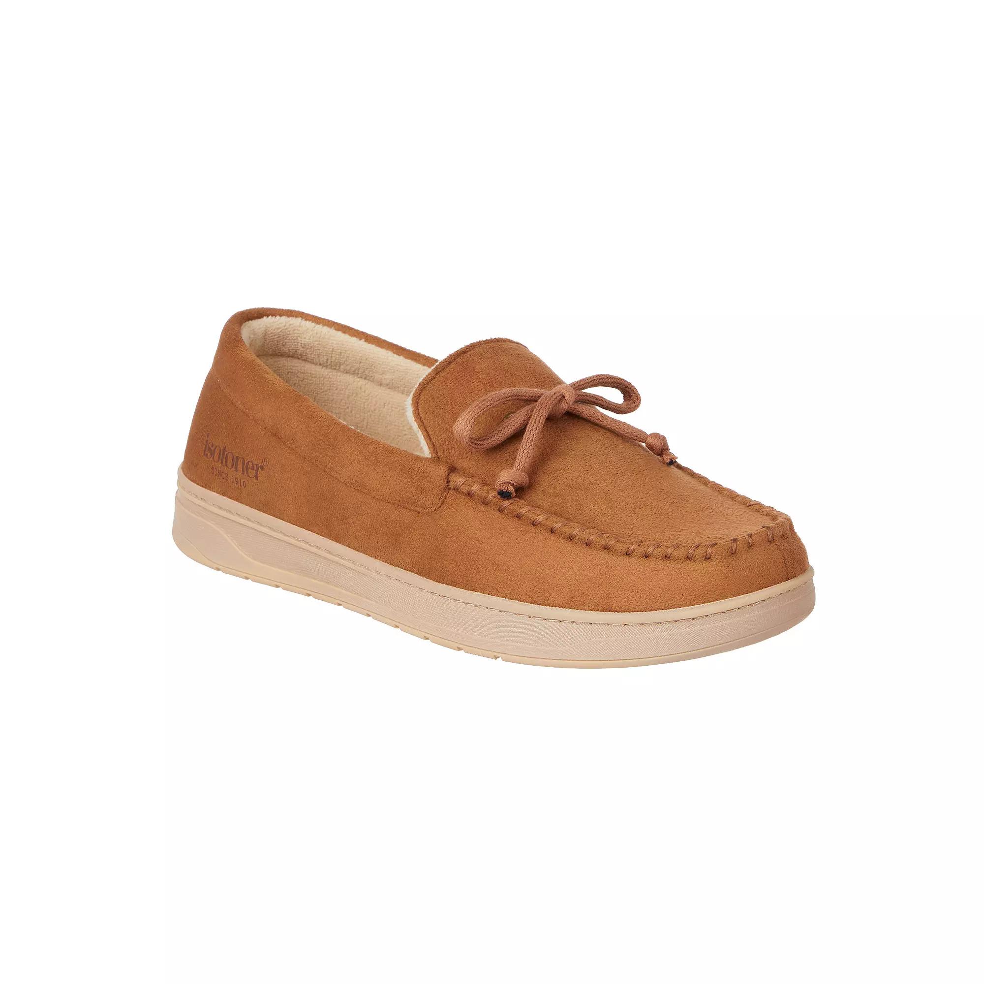 Isotoner Microsuede Boater Men's Moccasin Slippers,  Product Image