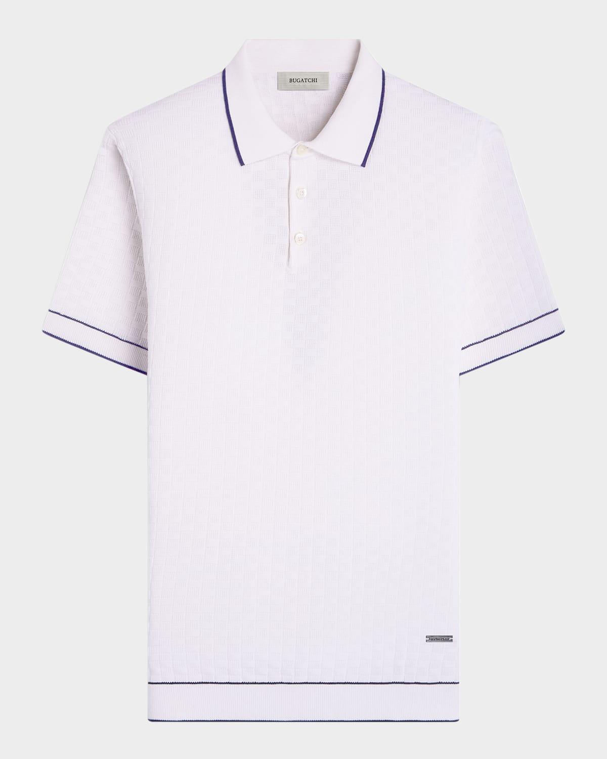 Mens Cotton-Blend Knit Polo Shirt Product Image