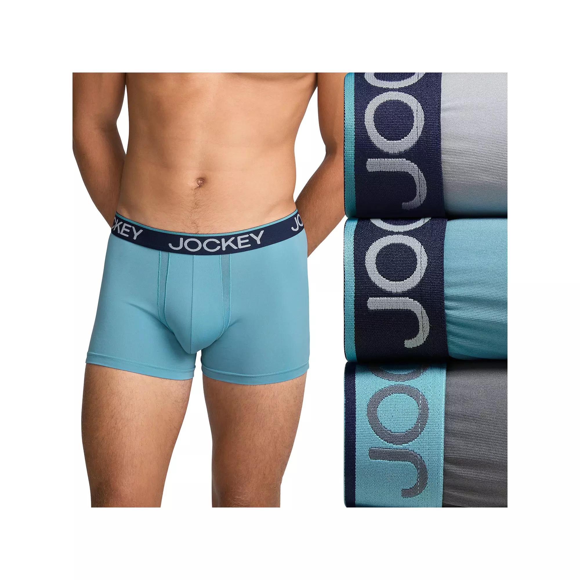 Men's Jockey® Chafe Proof Microfiber 3" Trunks 3-Pack,  Product Image