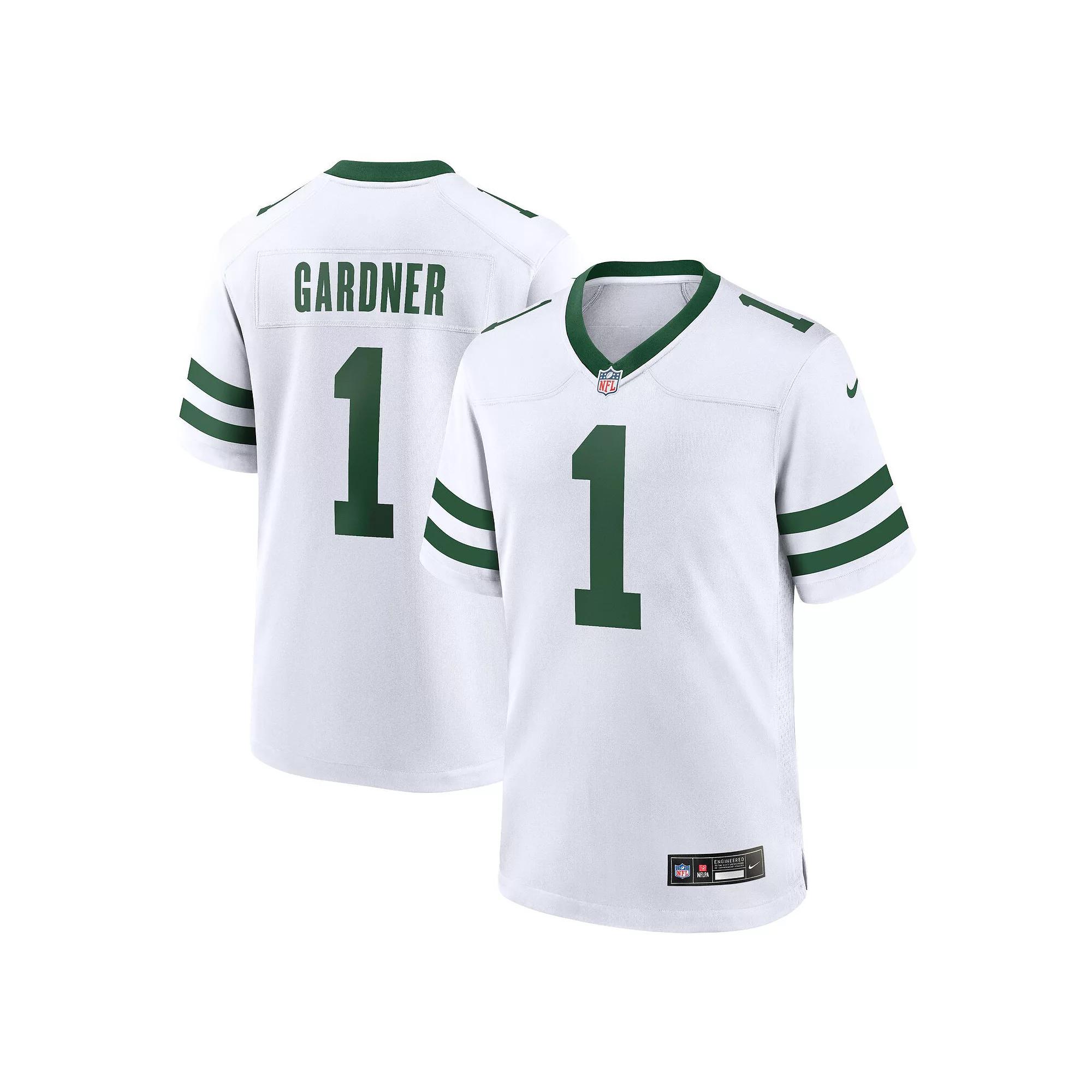Men's Nike Ahmad Sauce Gardner White New York Jets Legacy Player Game Jersey,  Product Image