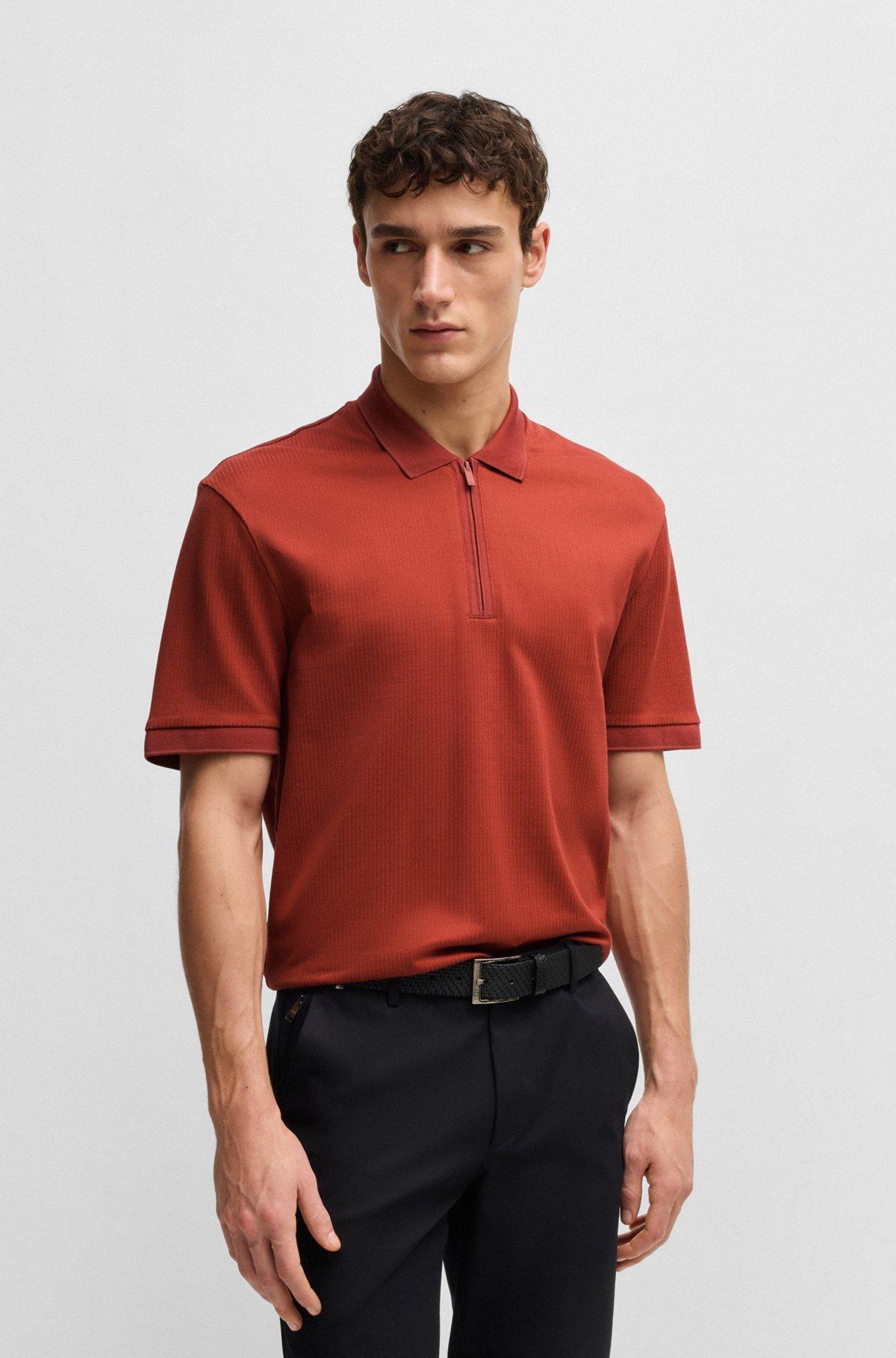 Polo shirt with seersucker structure Product Image