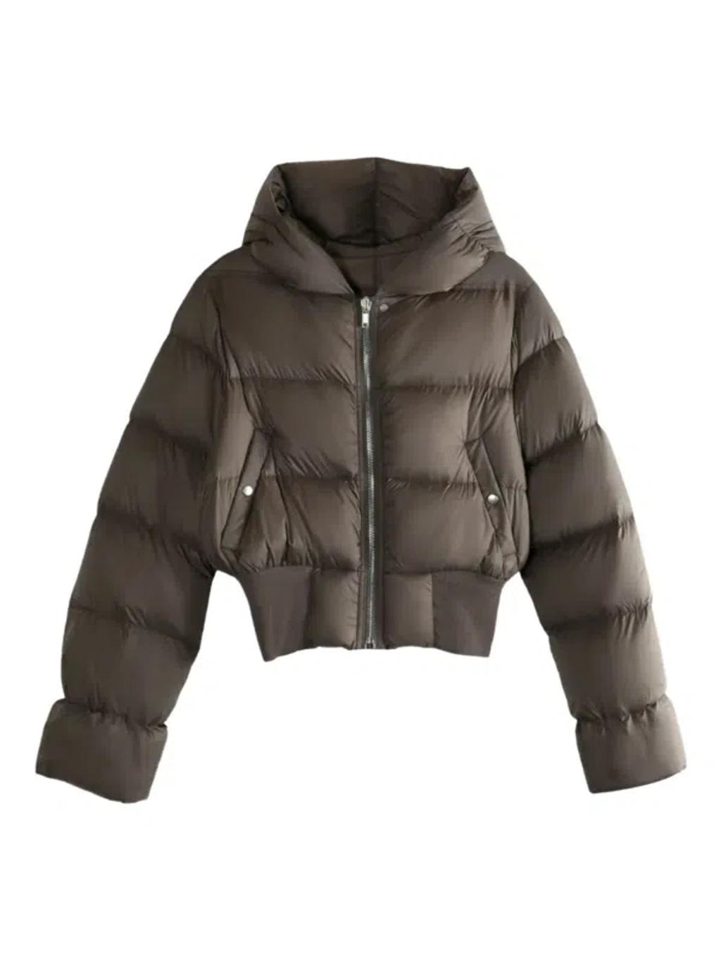 RICK OWENS Bomber Jacket Puffer Jackets Gray In Multi Product Image