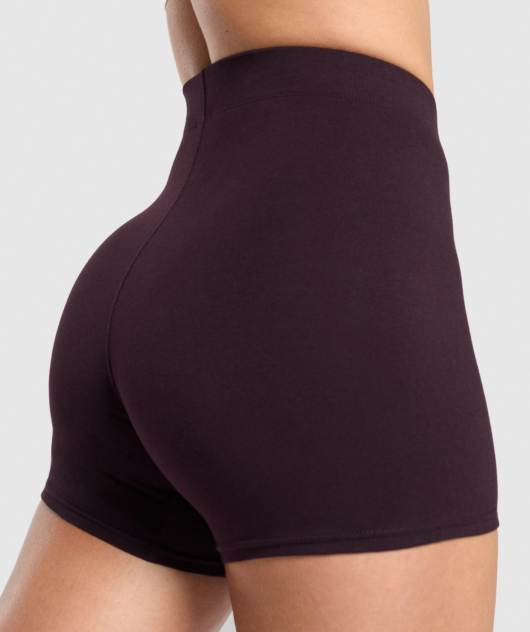 Gymshark Everyday Cotton Shorts - Plum Brown Female Product Image