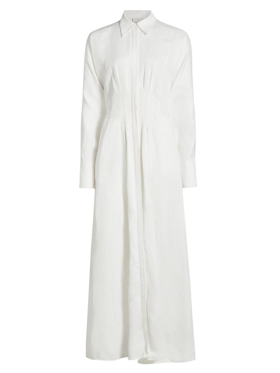 Womens Main Street After Midnight Pleated Maxi Shirtdress Product Image