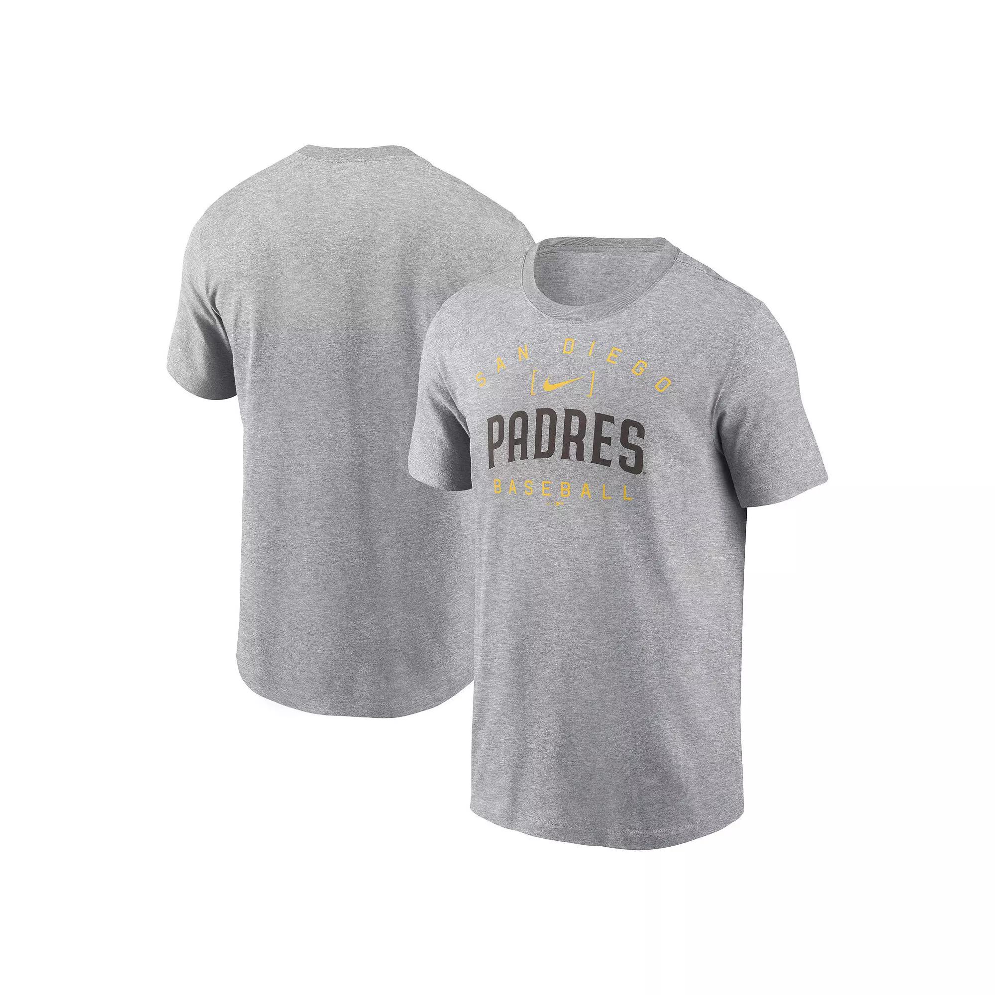 Men's Nike Heather Gray San Diego Padres Home Team Athletic Arch T-Shirt,  Product Image