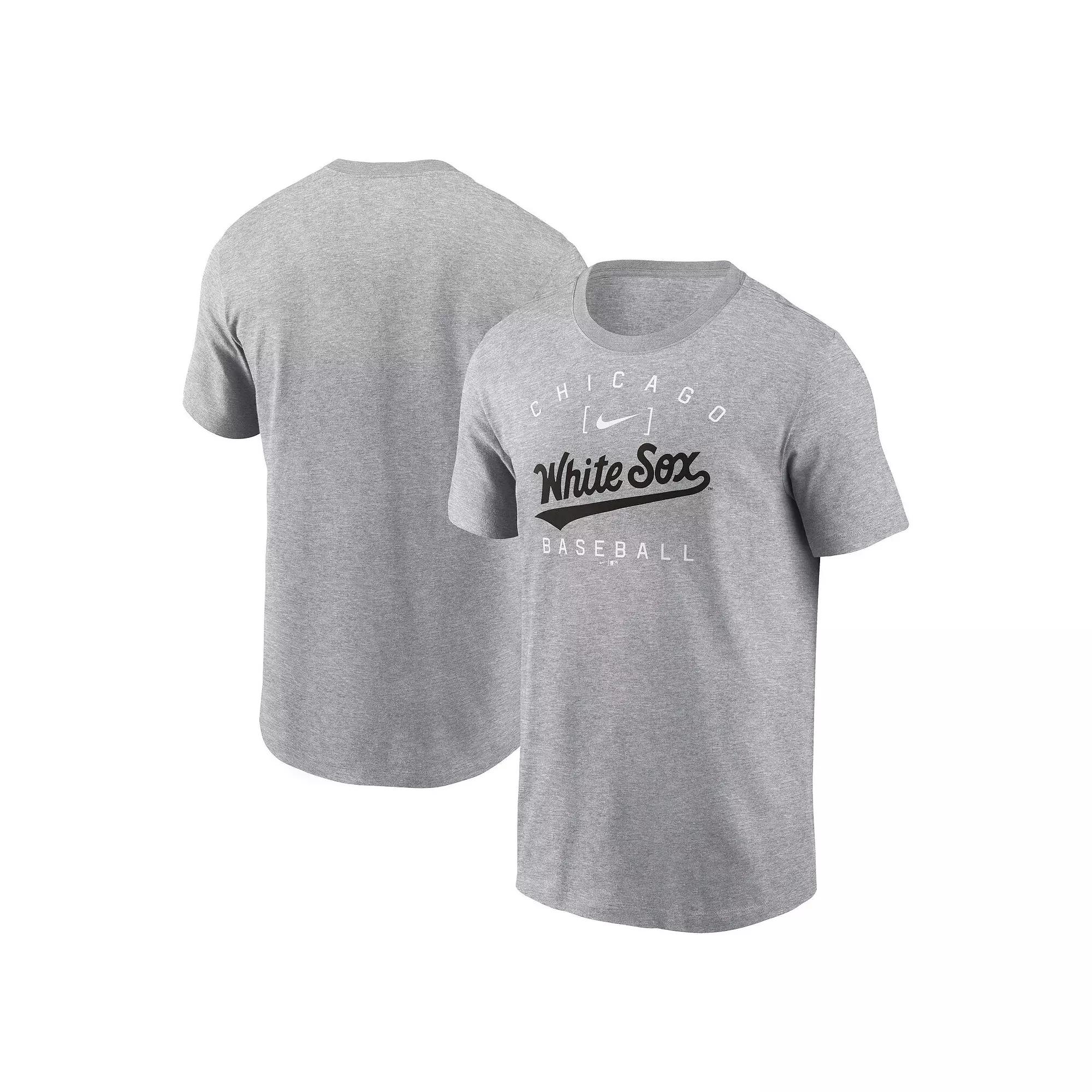 Men's Nike Heather Gray Chicago White Sox Home Team Athletic Arch T-Shirt,  Product Image