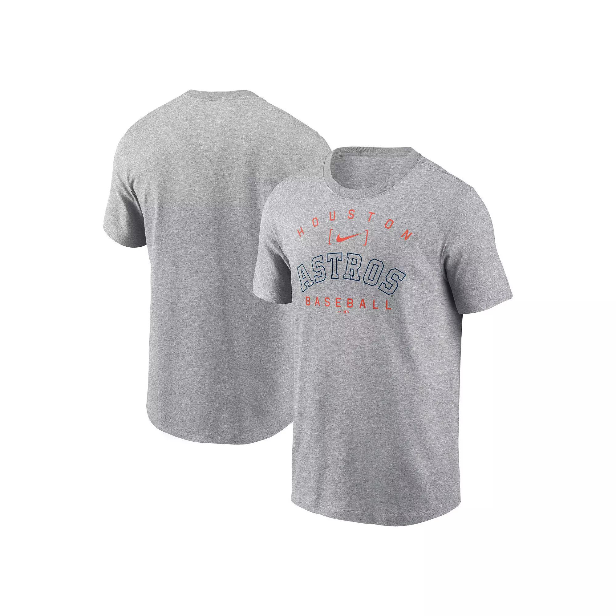 Men's Nike Heather Gray Houston Astros Home Team Athletic Arch T-Shirt,  Product Image