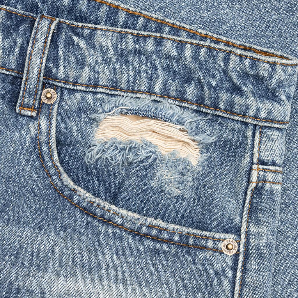 Berry Wide Denim Short - Vintage Med Blue Male Product Image