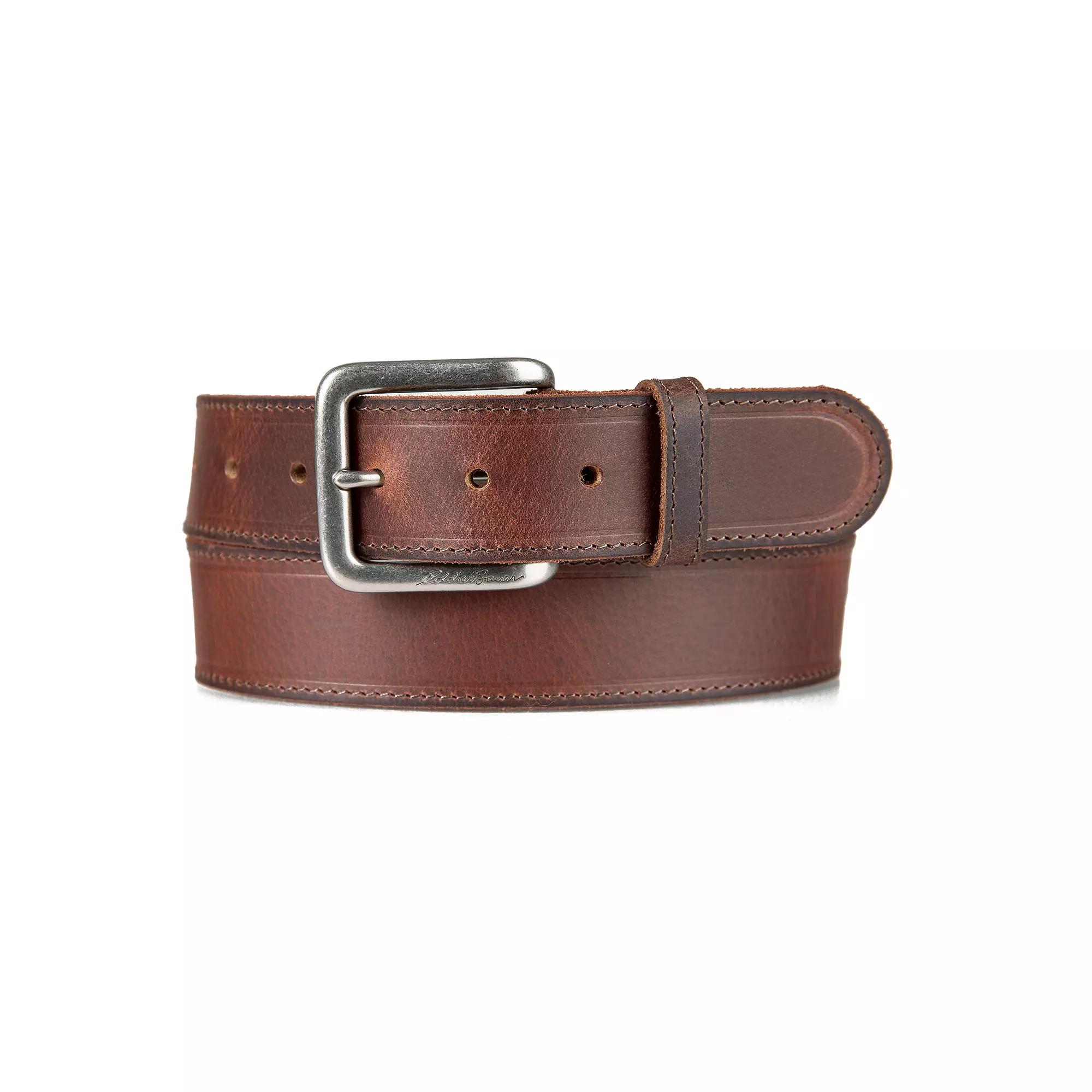 Men's Eddie Bauer 1.45-in. Rugged Leather Belt with Stretch Tab,  Product Image