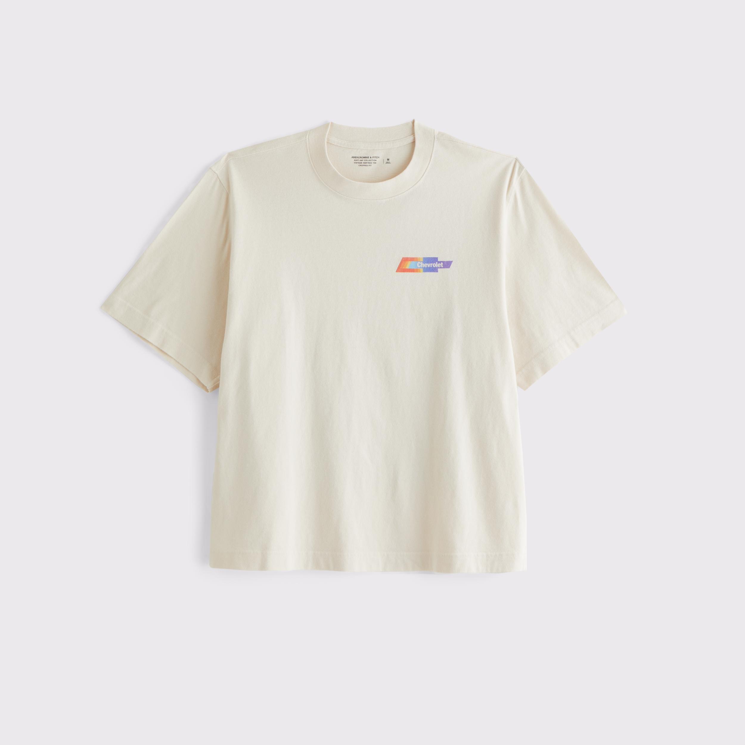 Chevrolet Vintage-Inspired Cropped Graphic Tee Product Image