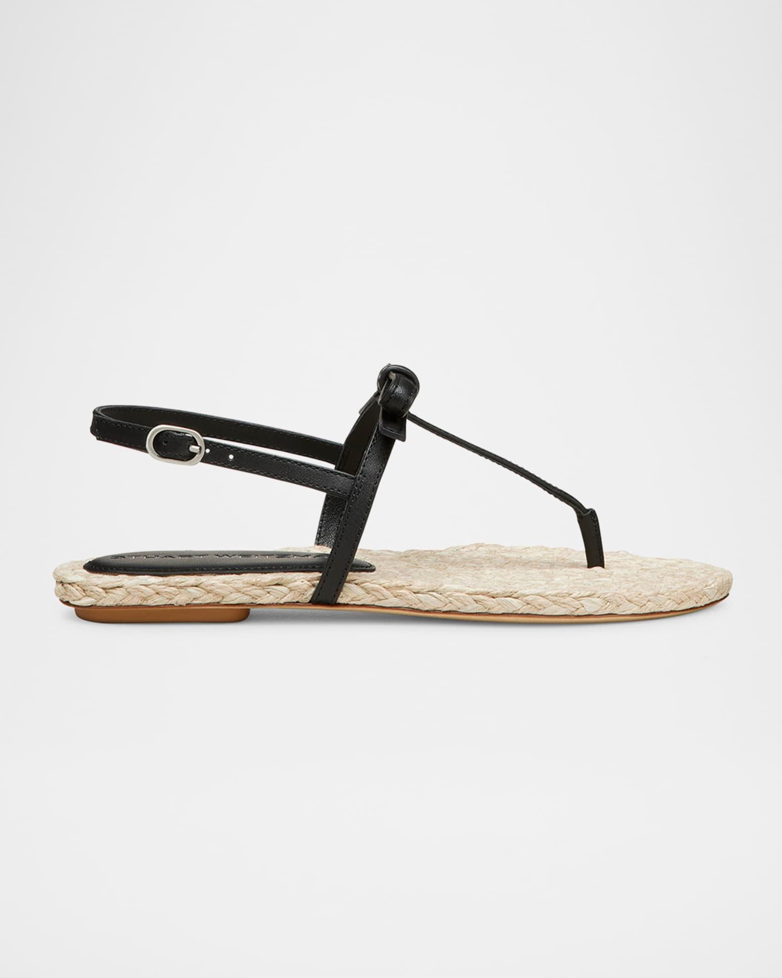 Felicity Leather Bow Espadrille Sandals Product Image