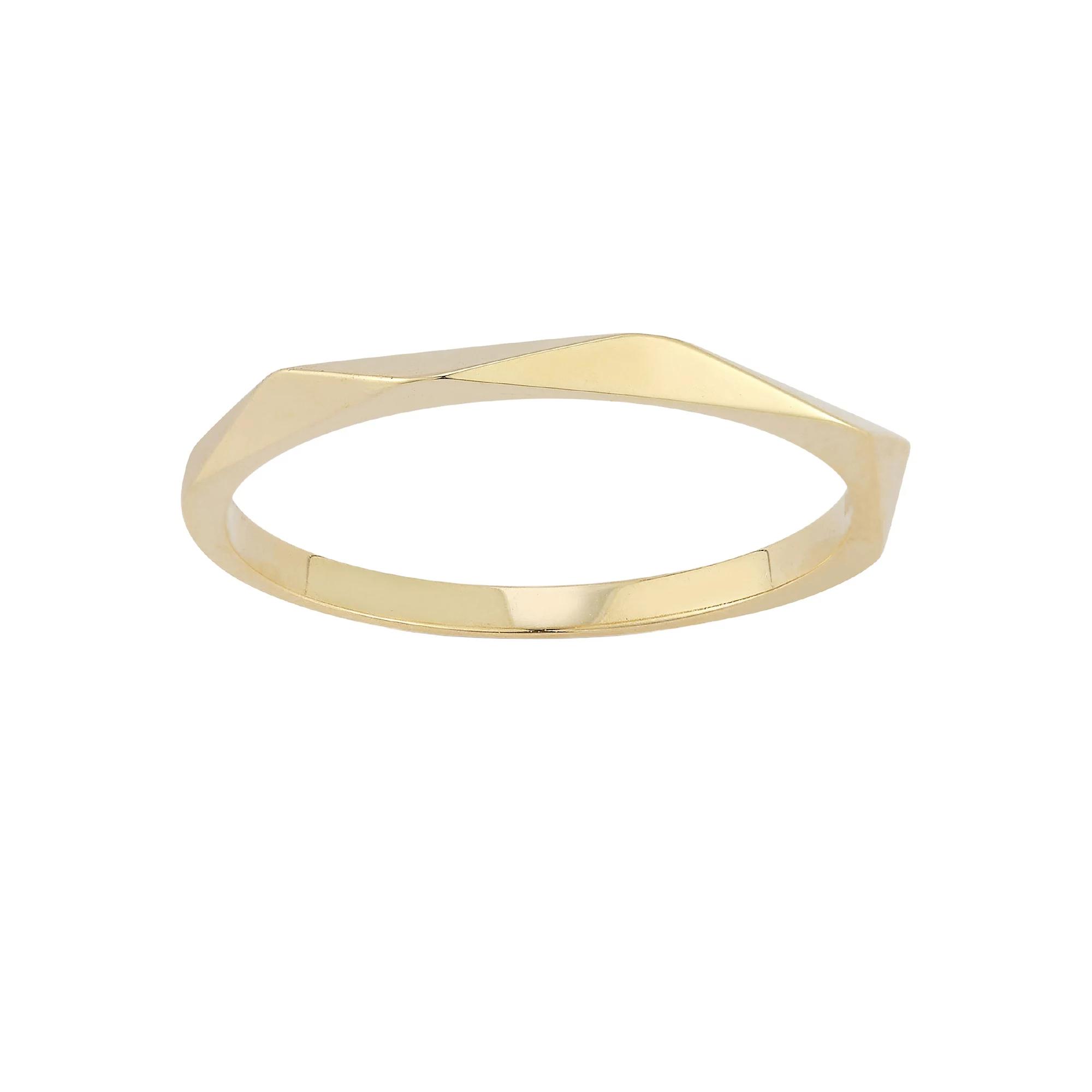 LUMINOR GOLD 14k Gold Geometric Band Ring, Women's, Size: 6 Product Image