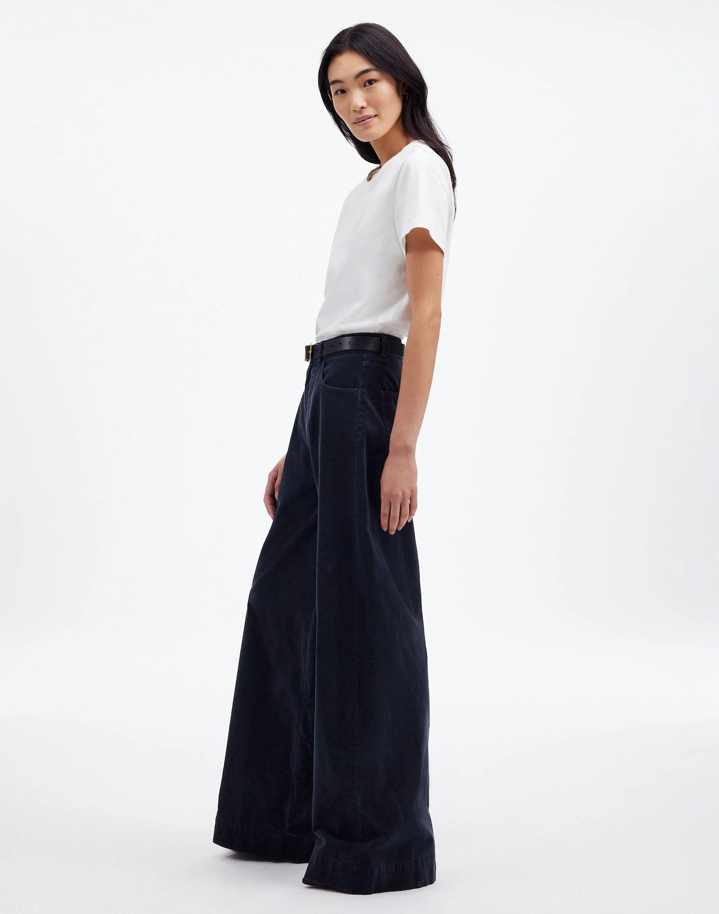 Superwide-Leg Pants in Velvet Product Image