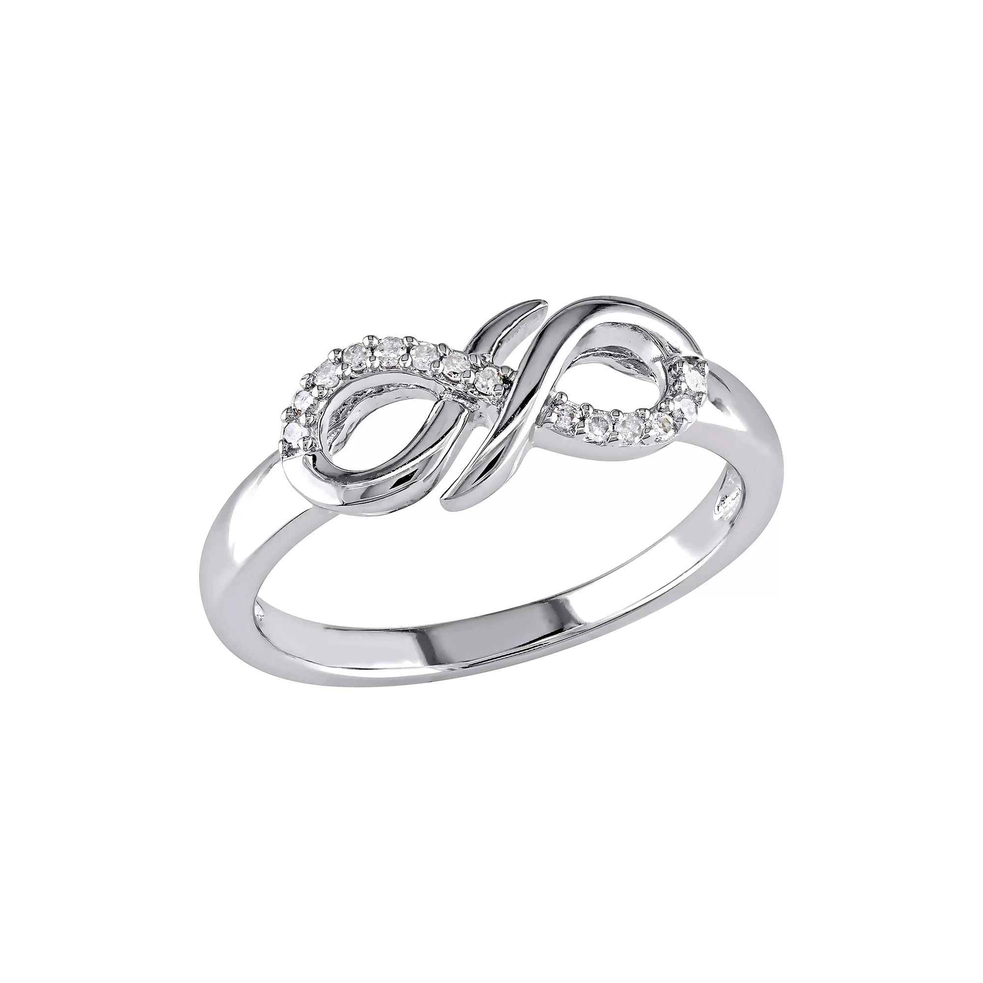 Stella Grace Sterling Silver Diamond Accent Infinity Ring, Women's, Size: 8 Product Image