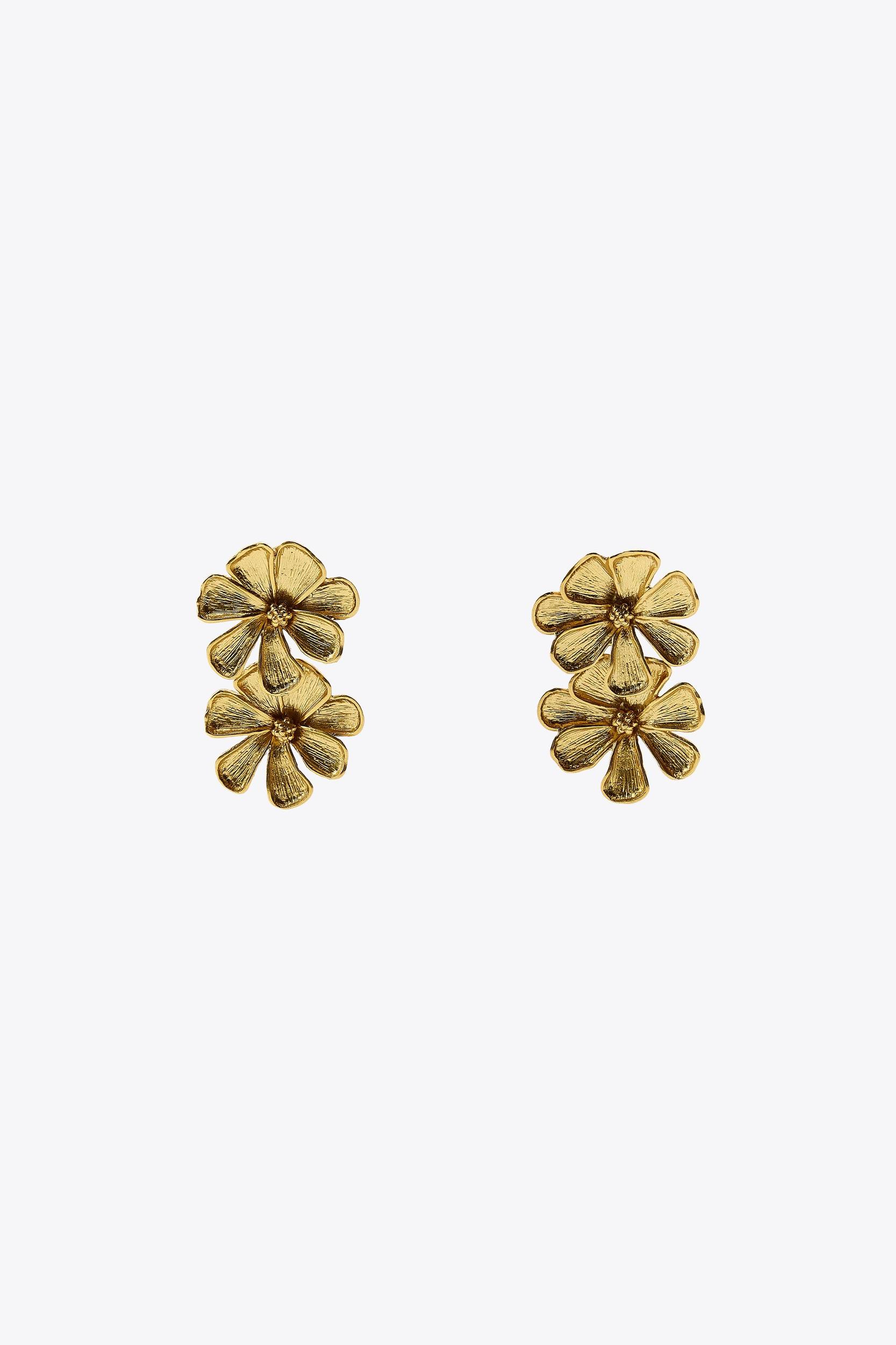 METAL FLOWER EARRINGS Product Image