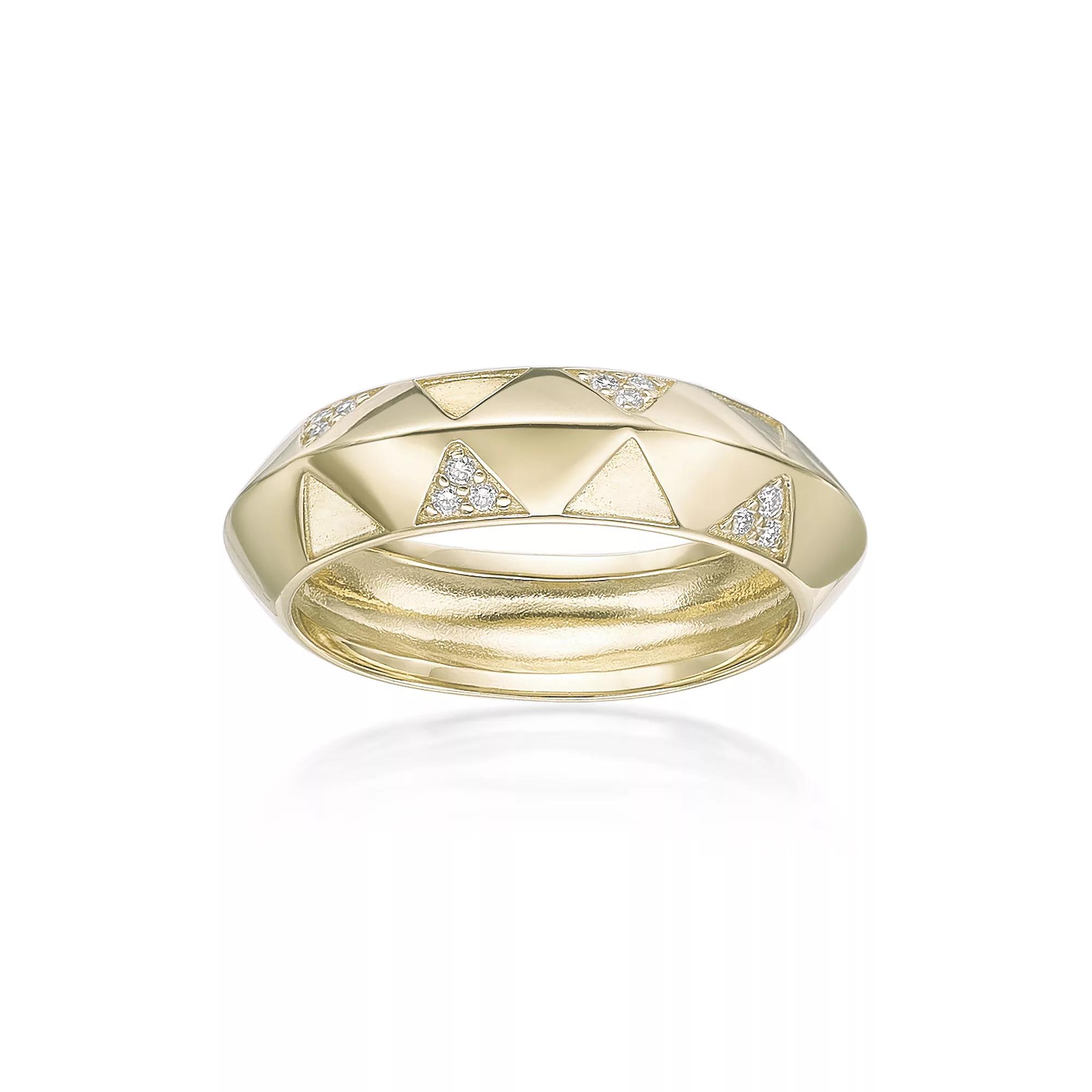 Gemminded 18k Gold over Sterling Silver Lab-Grown Diamond Accent Ring, Women's, Gold Tone Product Image