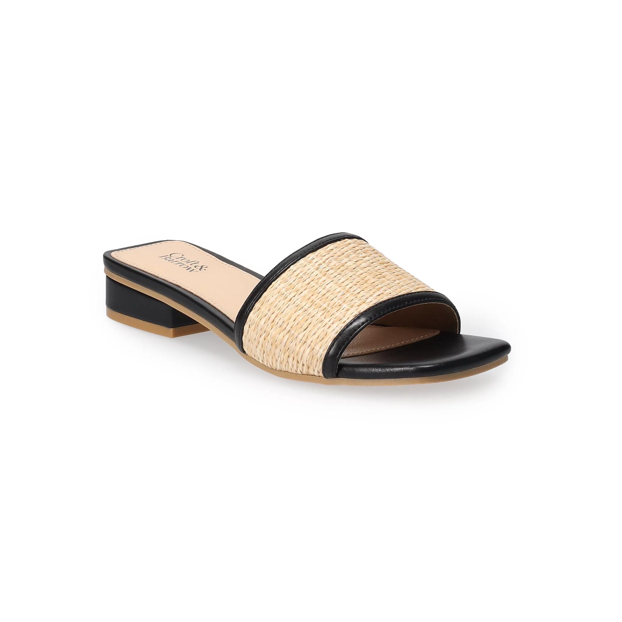 Croft & Barrow Low Block Heel Womens Sandals Product Image