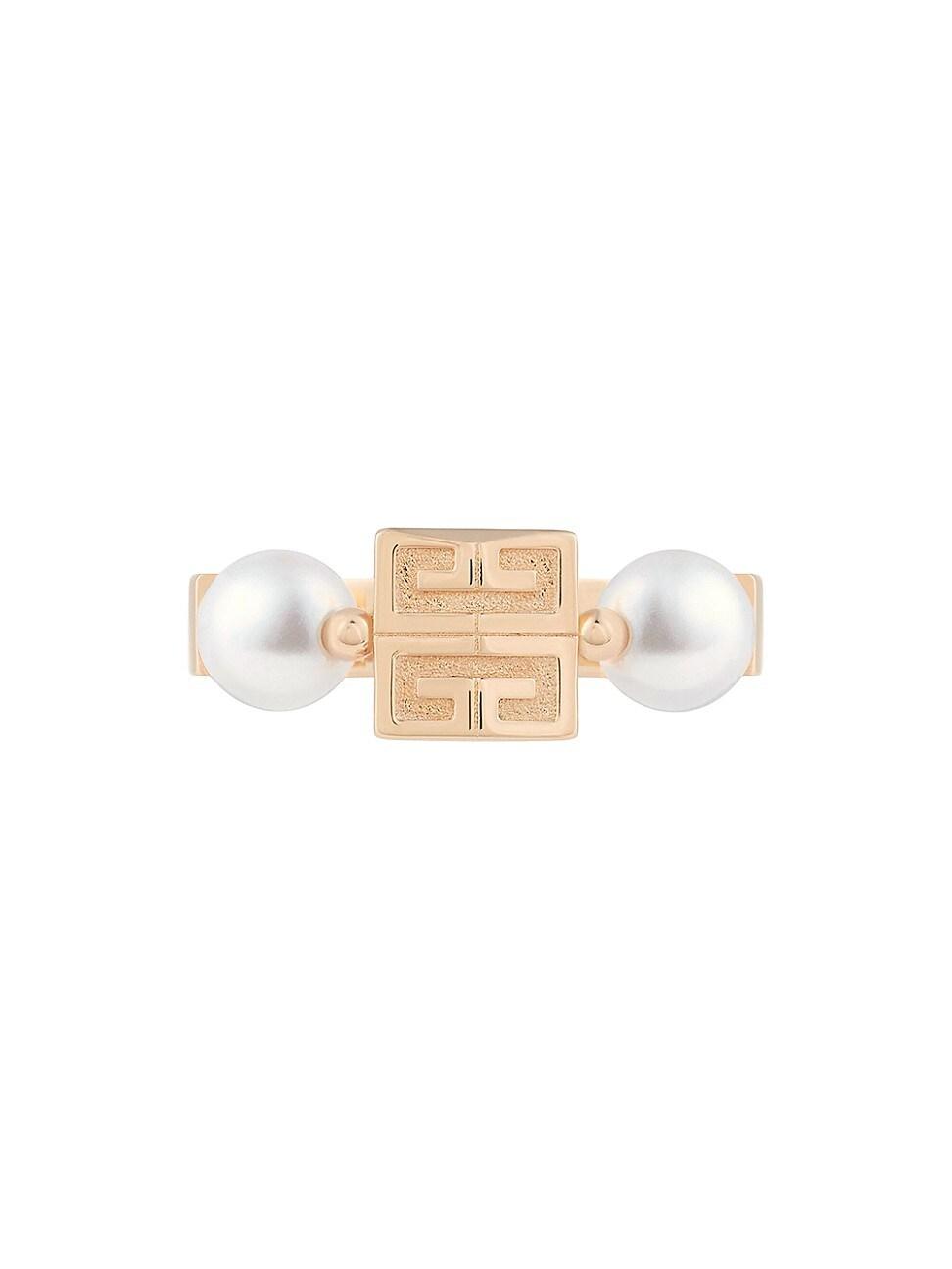 Womens 4G Ring in Metal with Pearls Product Image