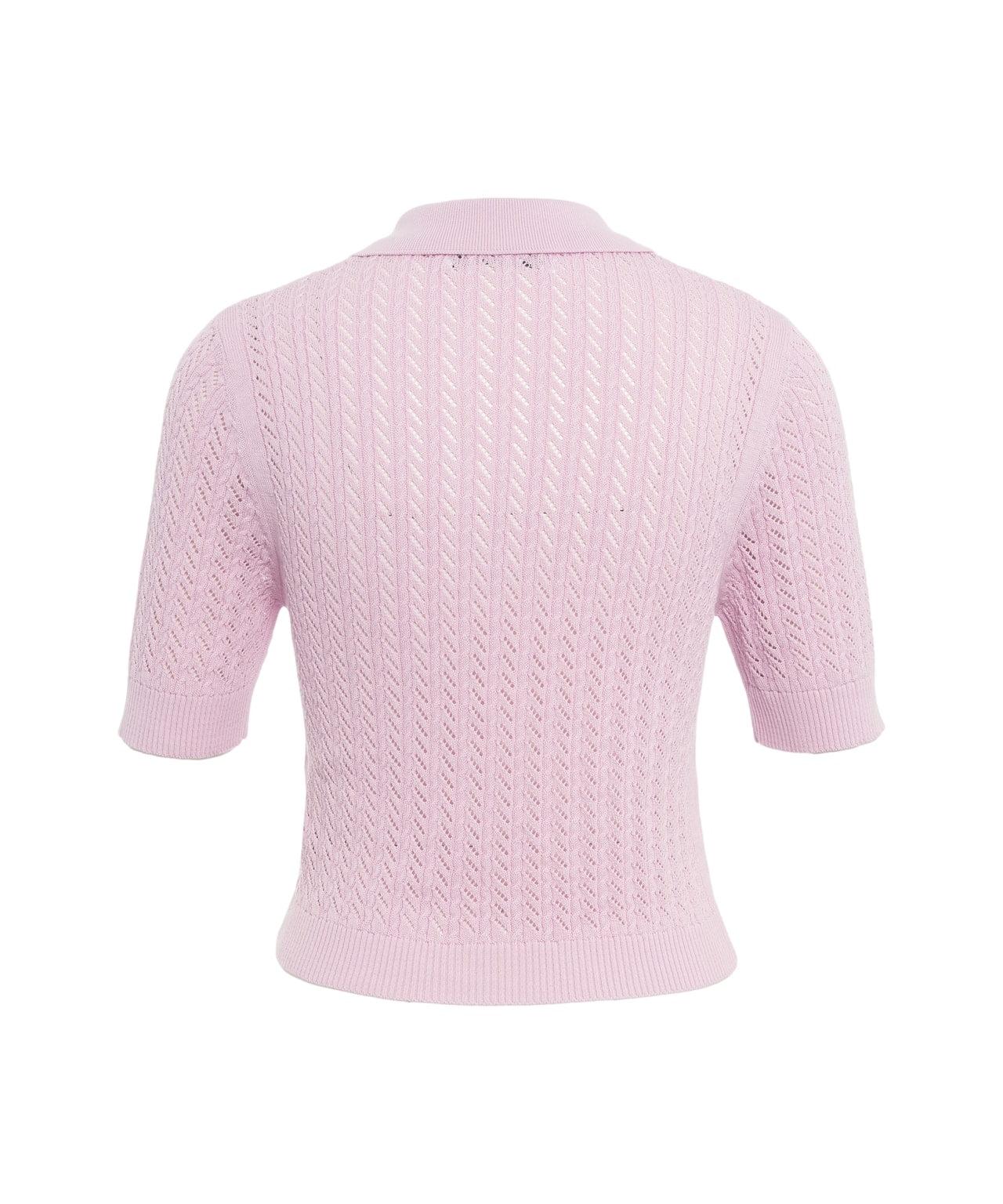 Knit polo shirt Product Image