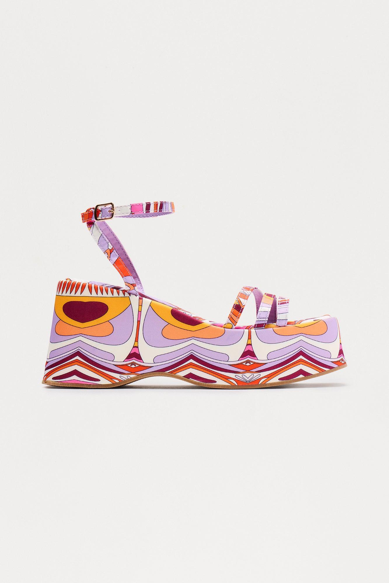 Deja Platform Wedges - Purple/combo Female Product Image