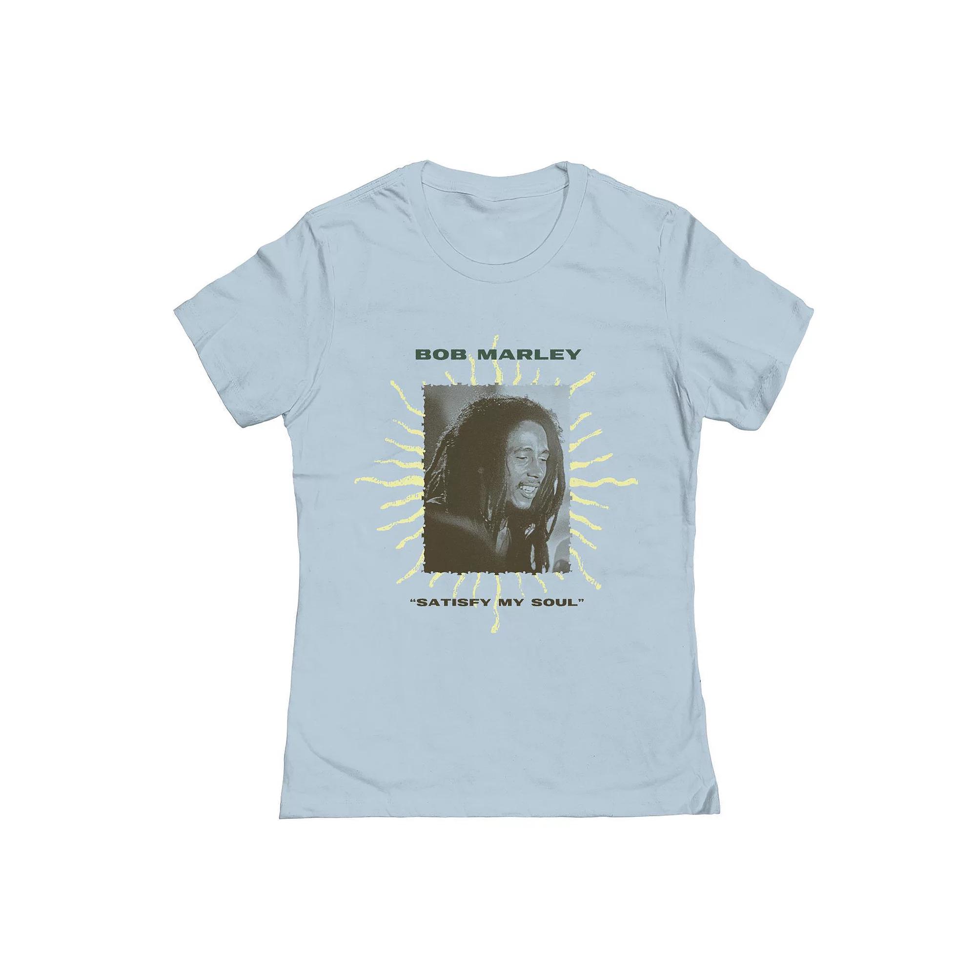 Junior's Bob Marley Satisfy My Soul Sage Graphic Tee, Women's,  Product Image