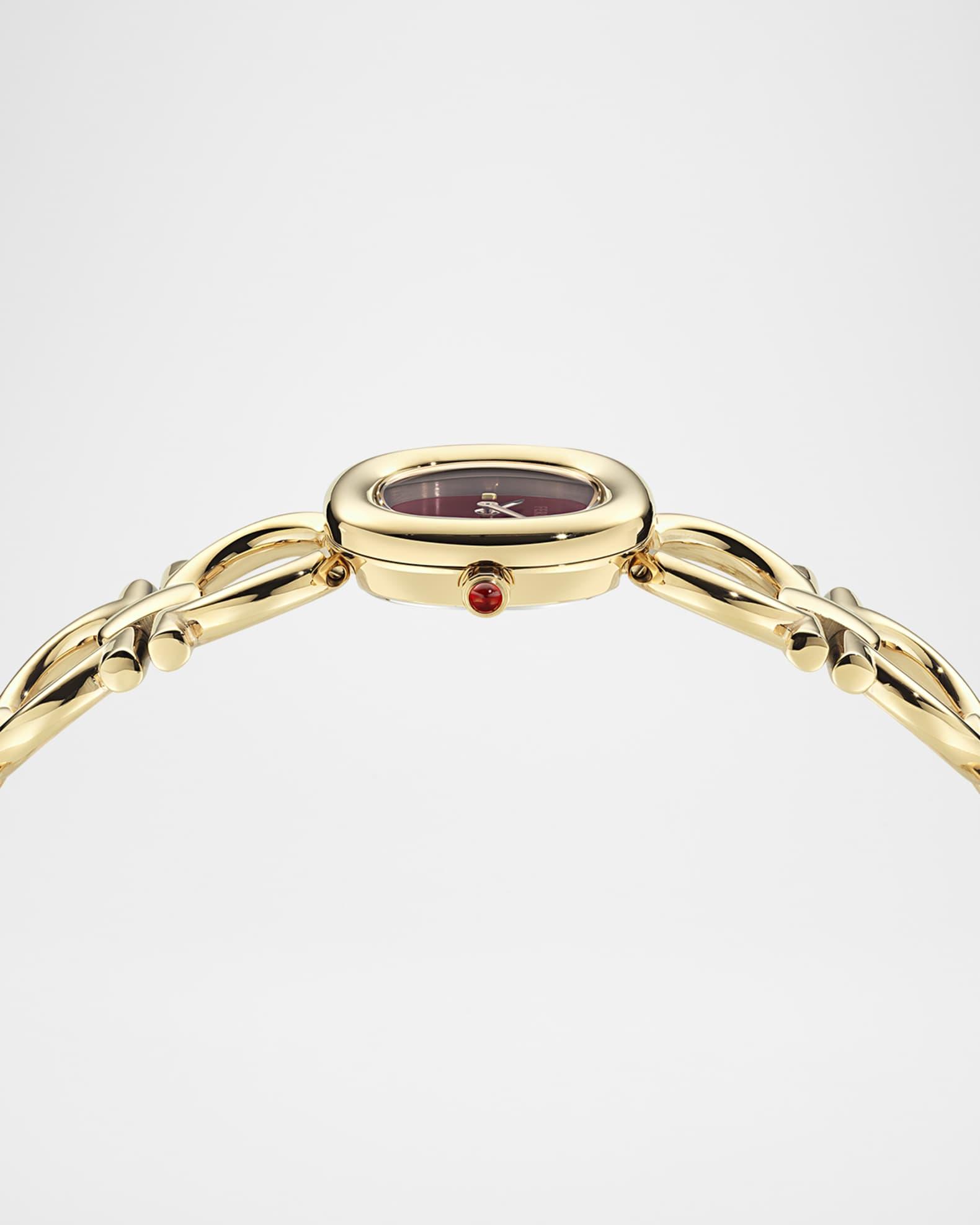 Double Gancini 25MM IP Yellow Gold Bracelet Watch Product Image
