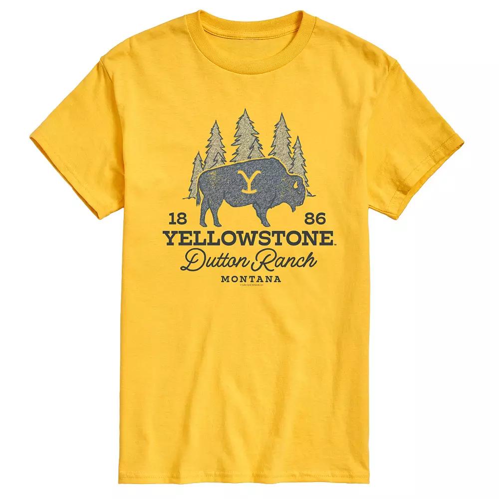 Men's Yellowstone Dutton Ranch Bison Graphic Tee,  Product Image